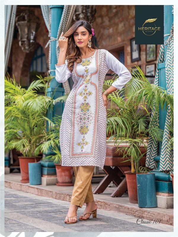 Heritage Classic Vol 4 Fancy Embroidery Kurti Collection